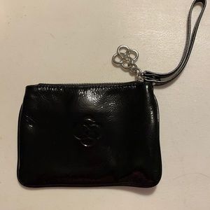 Brand new black patent leather coin purse